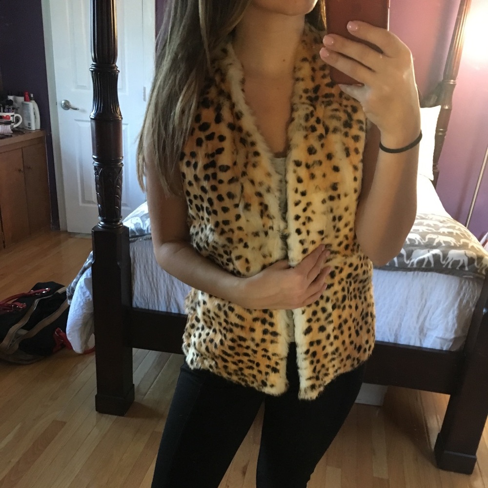 Rabbit fur vest (reversible)